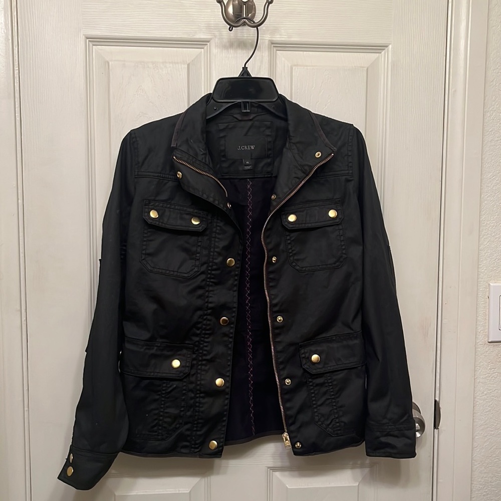 J. Crew XS Style 19034 black jacket zipper Cute